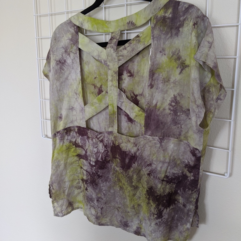 Jealous Tomato Tie Dye Ladder Back Blouse